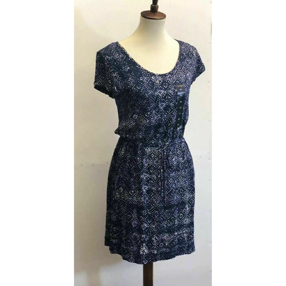 Lucky Brand Womens Tile Print Drawstring Dress xs - Picture 5 of 12